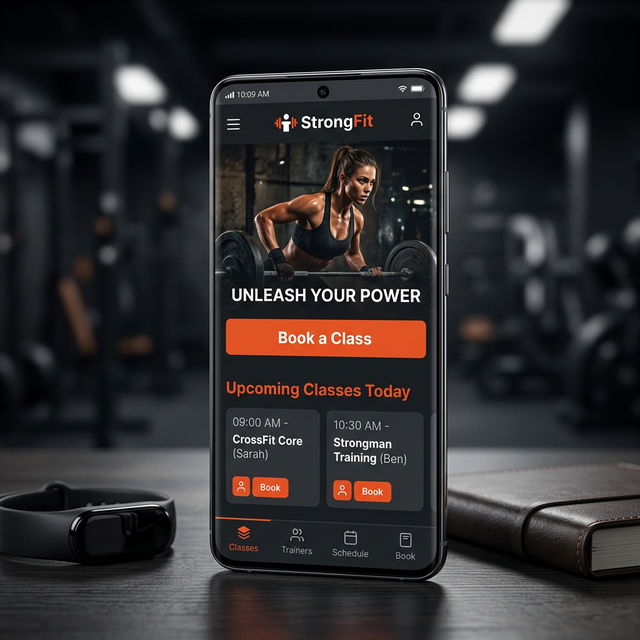 StrongFit Mobile Mockup