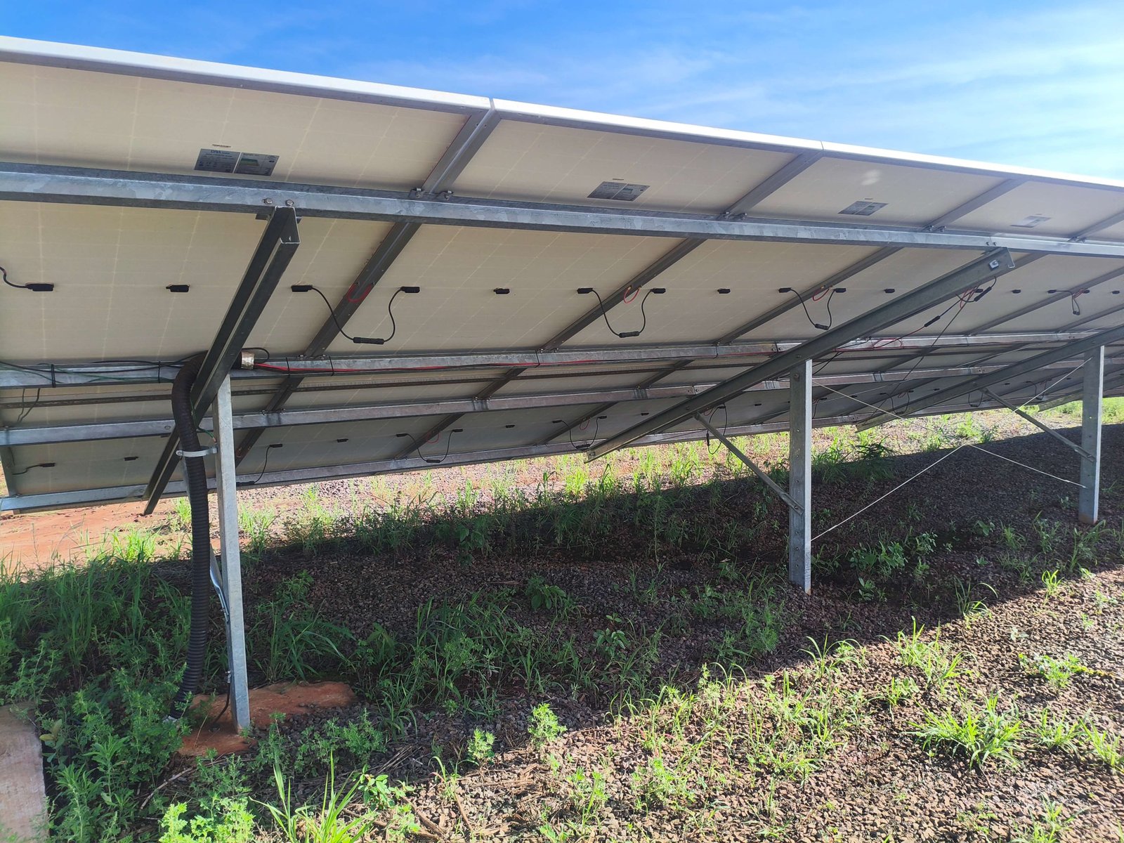 Estrutura de fixação dos painéis